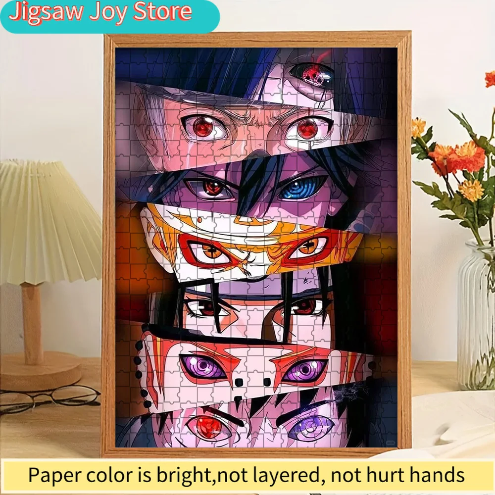 

Anime Naruto Characters Eye Collection Sharingan Rinnegan Sage Mode Paper Puzzle, Premium High Definition Vivid Print, Smooth Bu