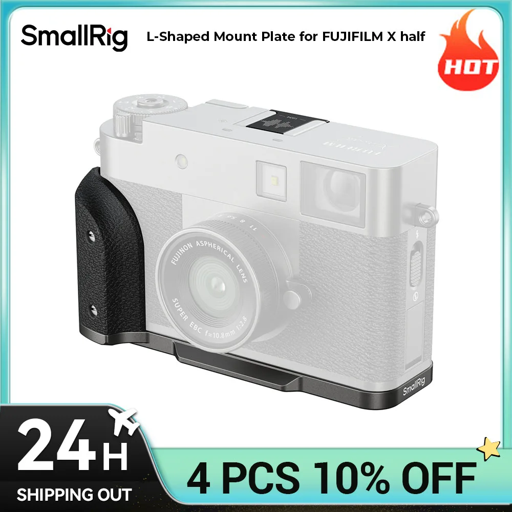 SmallRig X Half L Cage , L-Shaped Mount Plate with Silicone Handle for FUJIFILM X Half with Arca-Swiss Plate 3 Color Can Choose