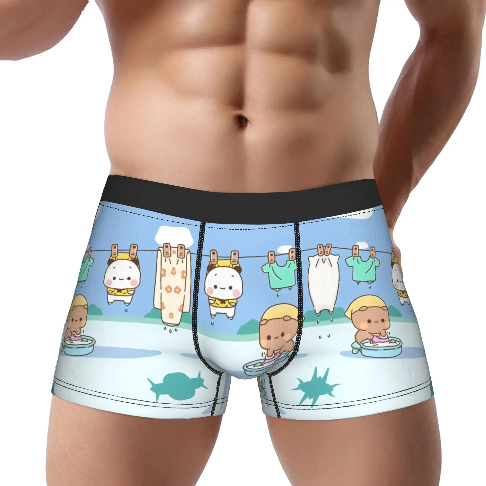 

adults 18 plus boxers bubu and dudu bear Underpants Homme Panties Male Underwear Print Shorts Boxer Briefs