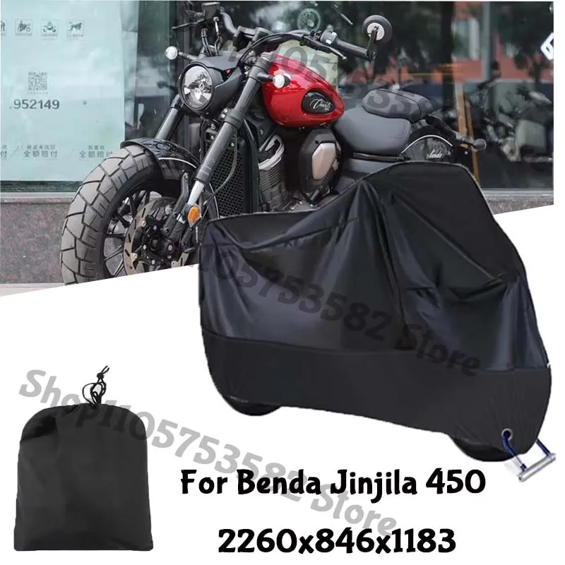 Motorcycle Full Covers For Benda Jinjila 450 Car Outdoors Sun Protection Dust No Ear Thickened Oxford Clothcover Accessories