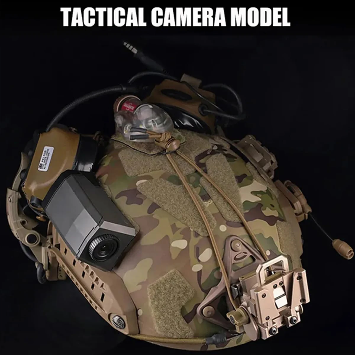 Cámara de casco Airsoft con gancho y pegatina táctica decorativa - imagen 2