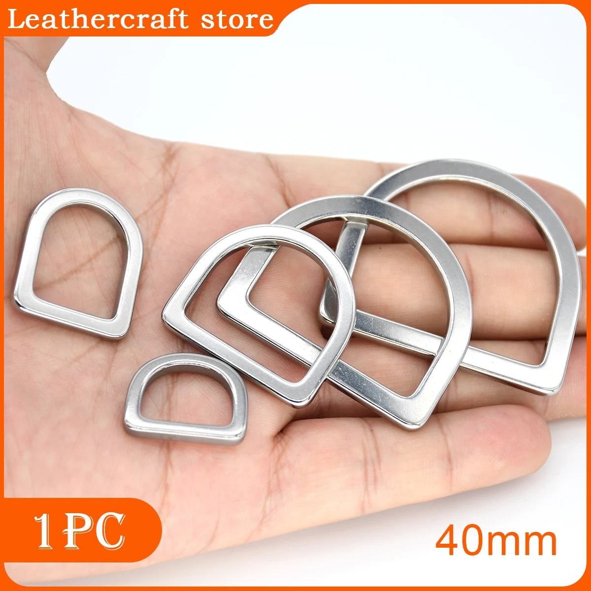 1PC Stainless Steel D Ring Buckle Oval Ring Adjuster Clasp Buckle Leathercraft Bag Parts Purse Backpack Pet Collar Accessories