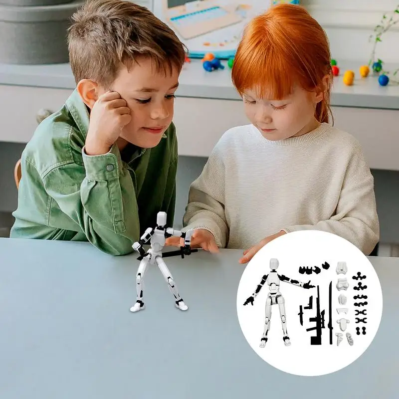 Multi Joint Movable Doll DIY Assembly Multi-Articular Action Figures Body Activity Robot Desktop Robot Figure Character Robot