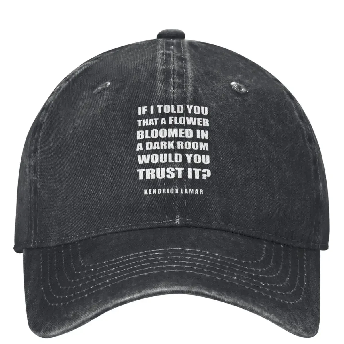 Kendrick Lamar Lyrics Washed Baseball Cap Musician Casual Hip Hop Dad Hats Summer Men Women Tennis Skate Sunshade Baseball Caps