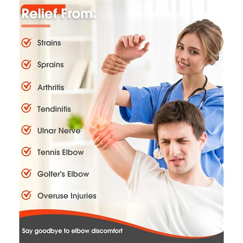 لتنس دعامة المرفق-جبيرة ليلية قابلة للتعديل لنفق مكعب ودعم الأعصاب الندارية-ليخفيف آلام التهاب الأوتار
