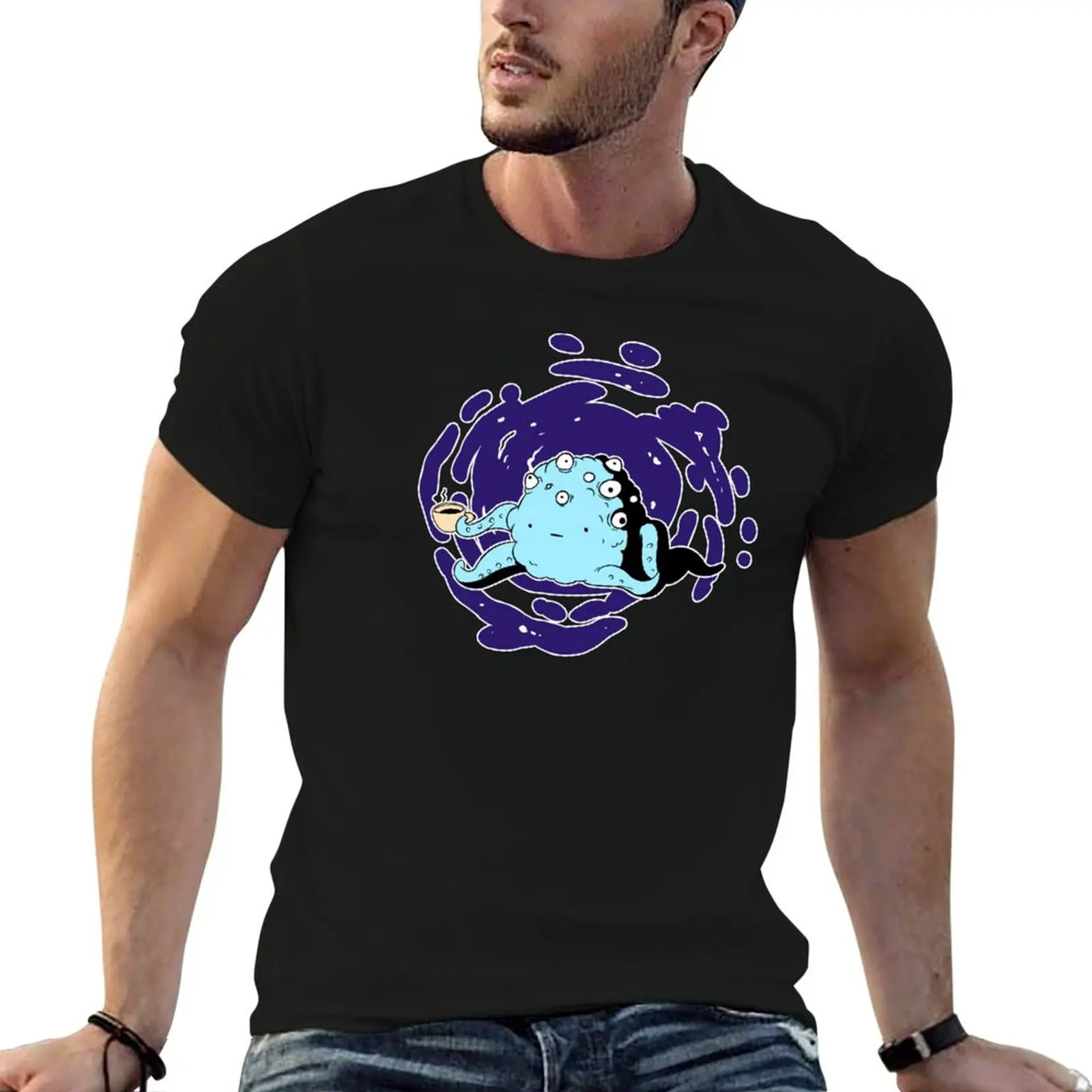 Ebrooitus No Text T-Shirt All Match Print Short Sleeve Top
