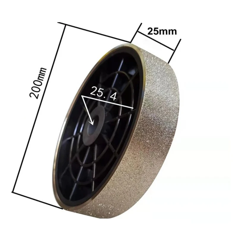 

8" Inch Diamond Polishing Wheel 200mm 25.4mm Hole Electroplate Coated Flat-shaped Jewelry Grinding Wheel