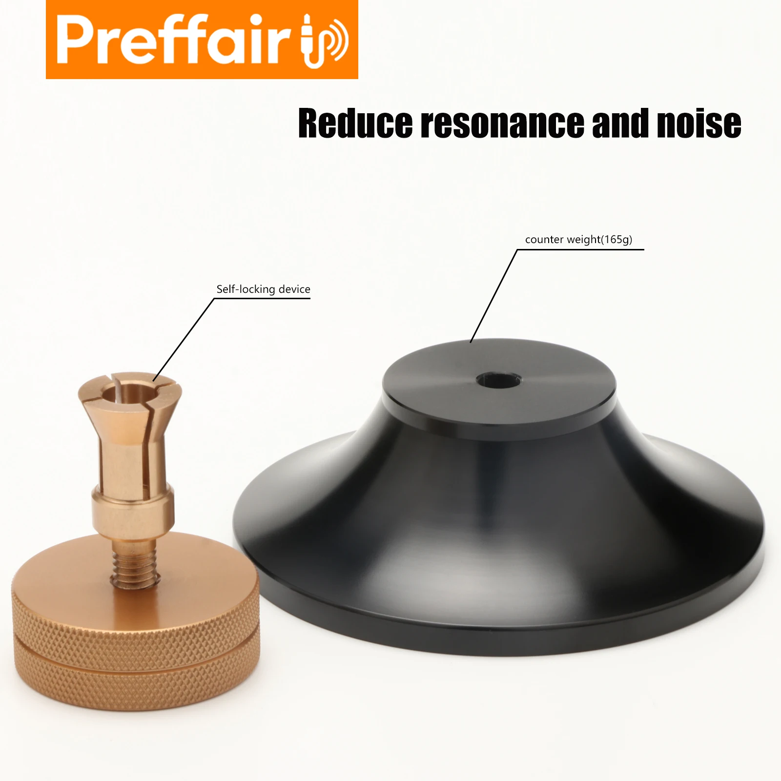 Stabilisateur de disque vinyle audiophile Preffair pour platine vinyle, pince anti-vibration, amortisseur de vibrations pour platine vinyle
