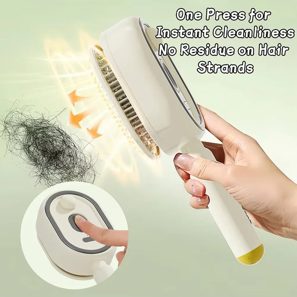 Peigne à cheveux massant électrique à pulvérisation, brosse de soin du cuir chevelu à atomisation d'huile essentielle, brosse démêlante auto-nettoyante antistatique