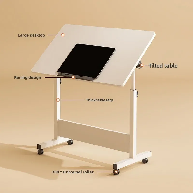 Firm Household GoodsFoldable Computer Desk Table Movable Lifting Bedside Table Mobile Desk Side Table Small Coffee Table