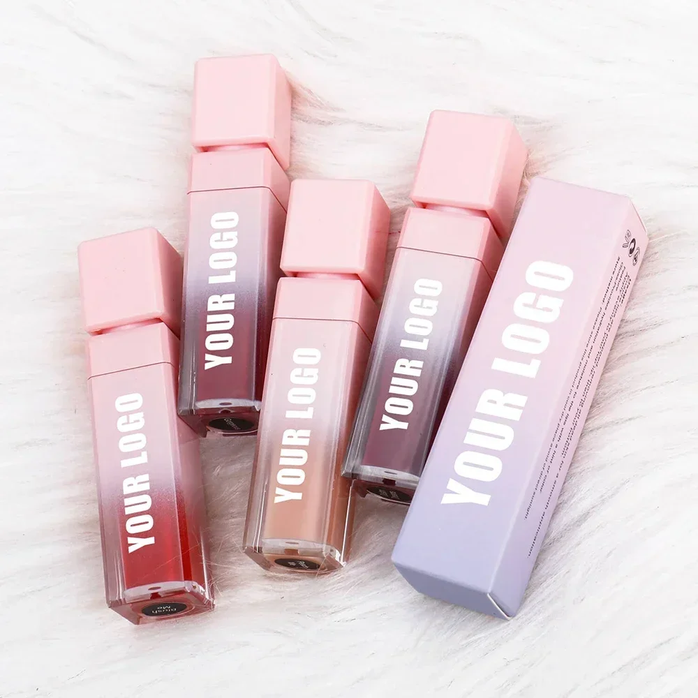 7g Private Label Lipgloss Custom Bulk Liquid Lipstick Metallic Matte Gloss Pink Tube Moisturizer Waterproof Pigment Lips Makeup