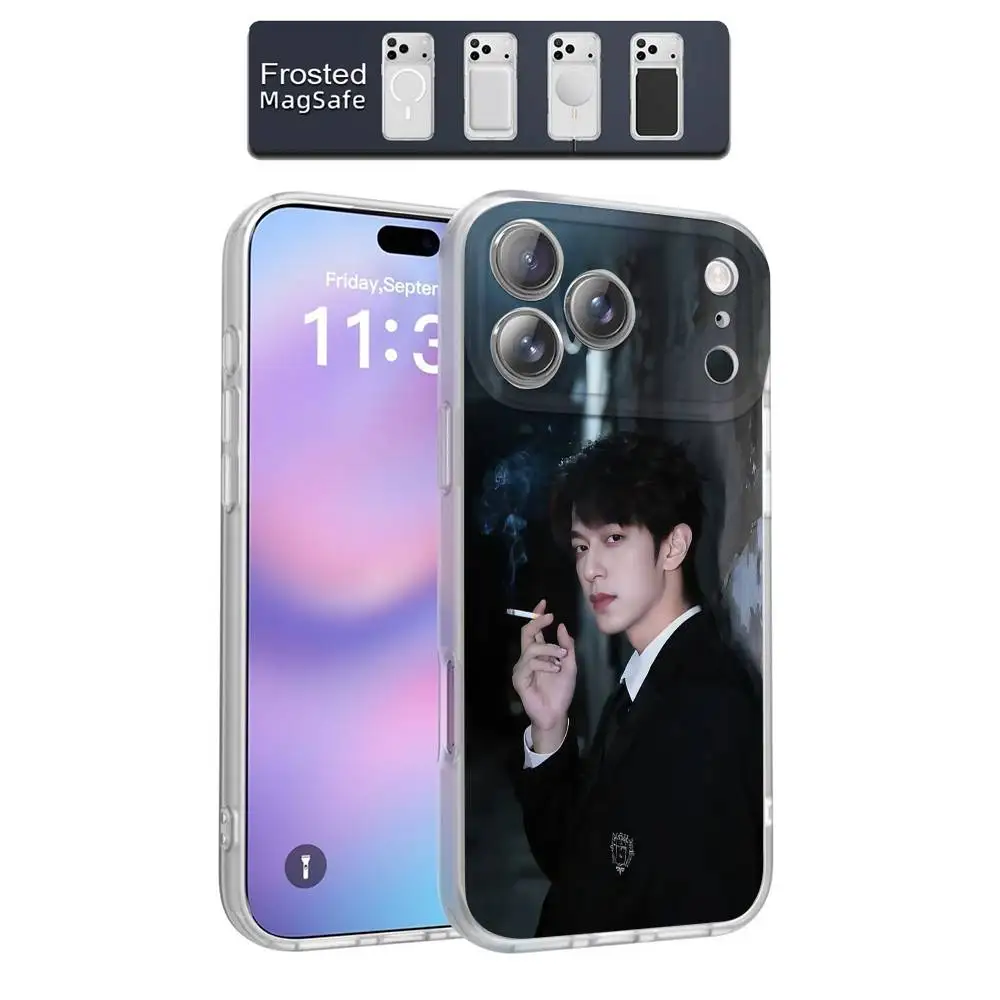 حافظة هاتف Seeky Pei en L-Li لهاتف iPhone 17,16,15,14,13,12,11,Pro,Max,Plus,E,Air,Mini Magnetic Magsafe Frosted Clear #4