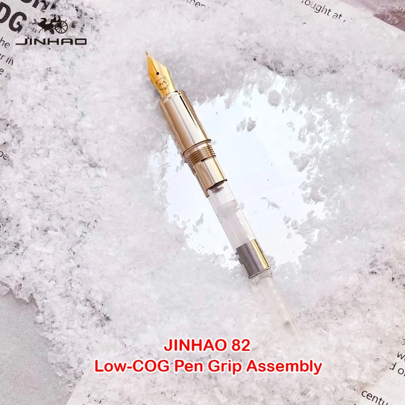 JINHAO 82 Fountain Pen Low-COG Pen Grip Unit with Fountain Pen Ink Absorber Cat Pattern Nib Office School Supplies Stationery