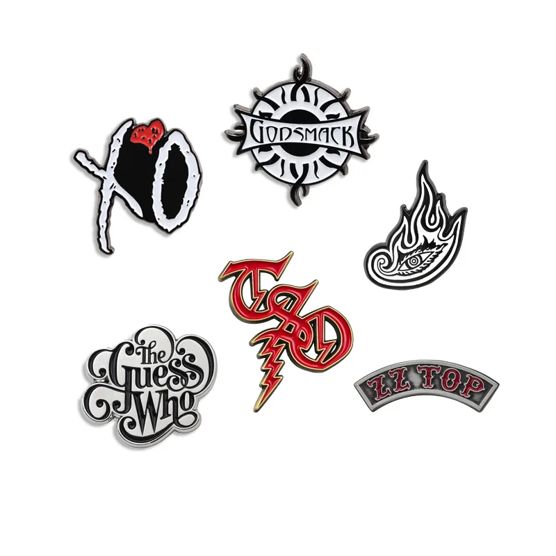 New Arrival Rock Band Brooch Fashion Music Metal Badge Fan Collection Jewelry Lapel Pin for Backpack Clothes Decoration