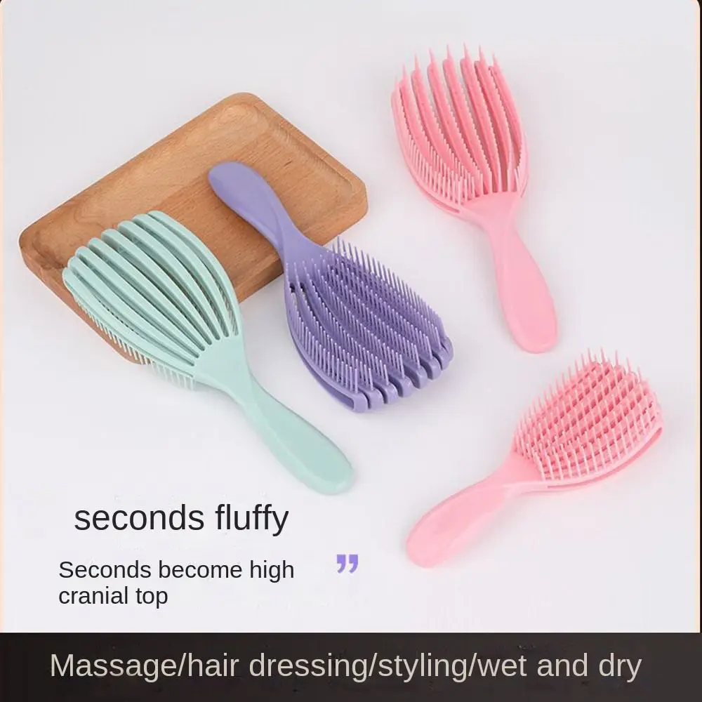 New Hollow Hollowing Out Hair Brush Hair Fluffy Scalp Anti-static Massage Comb Portable Multifunctional Hair Styling Tool