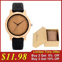 BOBO BIRD Relojes Watches for Men and Women Bamboo Watch Quartz Movement with Colorful Bracelet Free