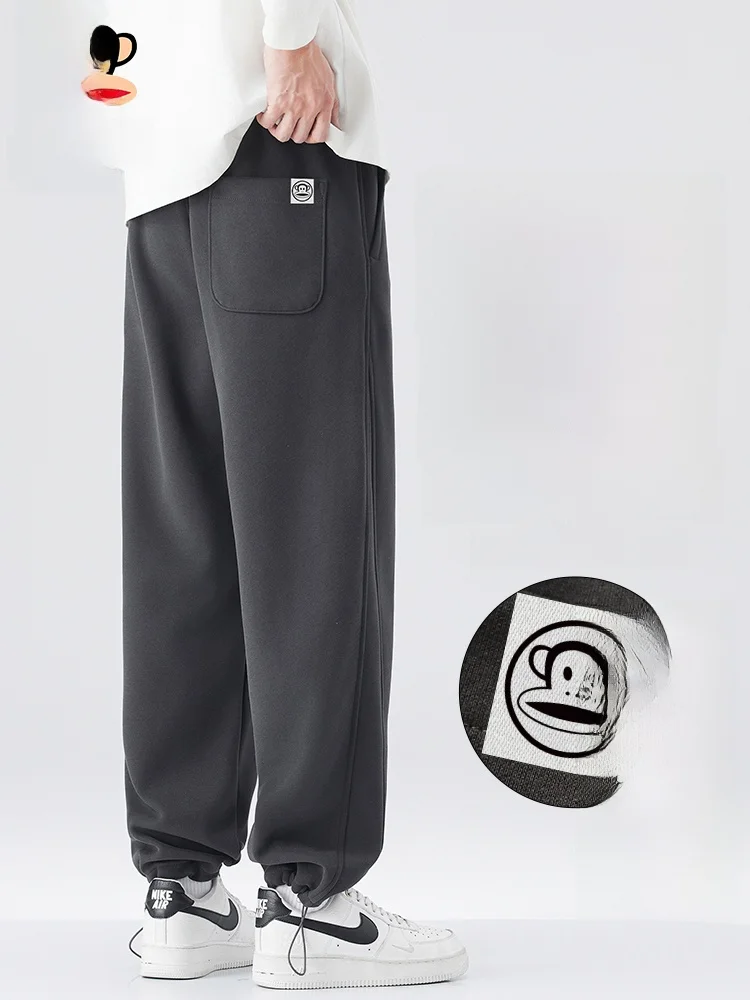 

PaulFrank Men's Loose Fit Fce Lined Thiened American Sle Casual Pants Spring New Trendy Brand Youth Daily Wear