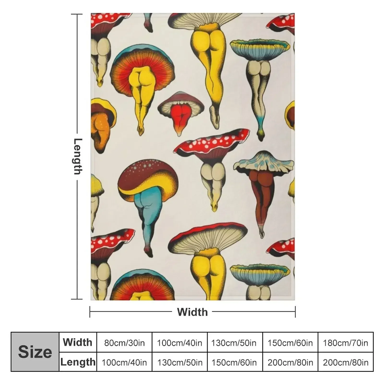 mushroom sexiest dance Throw Blanket Soft Plush Plaid Soft Beds Luxury Custom Luxury Brand Flannel Blankets