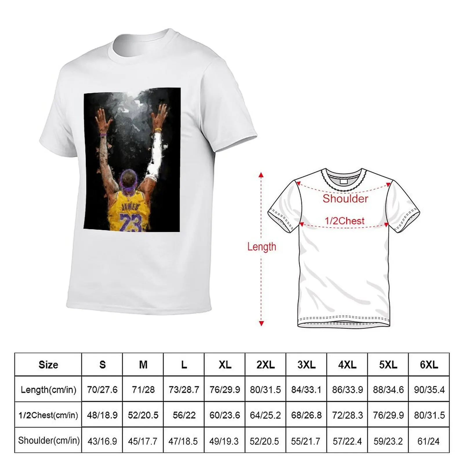 LABRON CHALK TOSS Poste T-Shirt man t shirt heavy cotton man tshirt T-Shirt