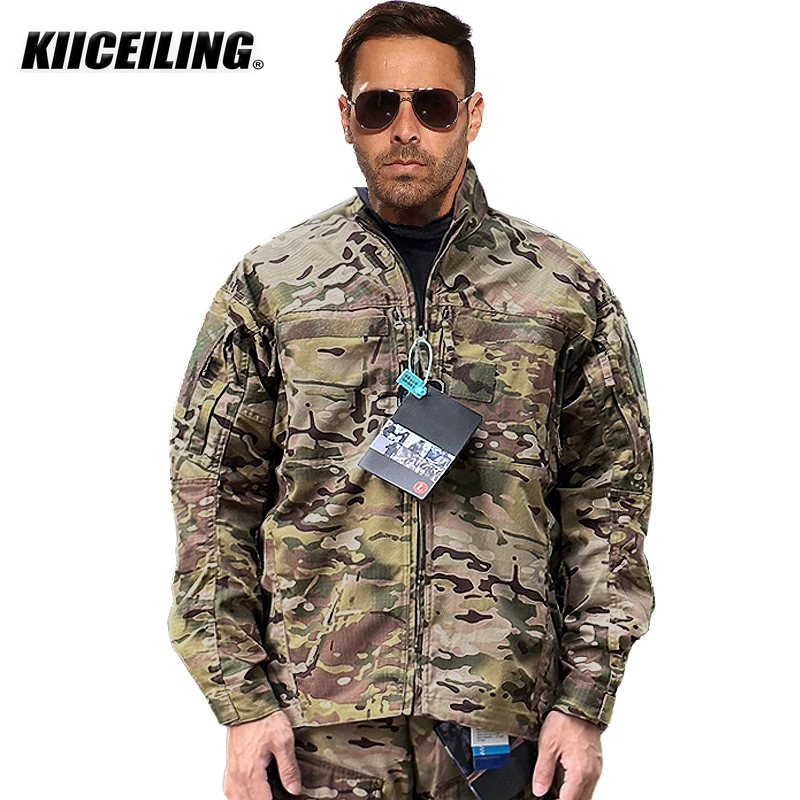 

KIICEILING CJJ CCT Multicam Ghillie Suit Camouflage Hunting Clothes Tactical Shirts Combat Airsoft Sniper Camo Tactical Uniform