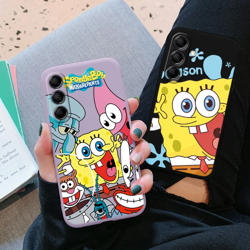 Funny Cartoon SpongeBob SquarePants Phone Case for Samsung Galaxy A25 A 25 5G Cute Patrick Star Soft Shell Silicone Back Cover