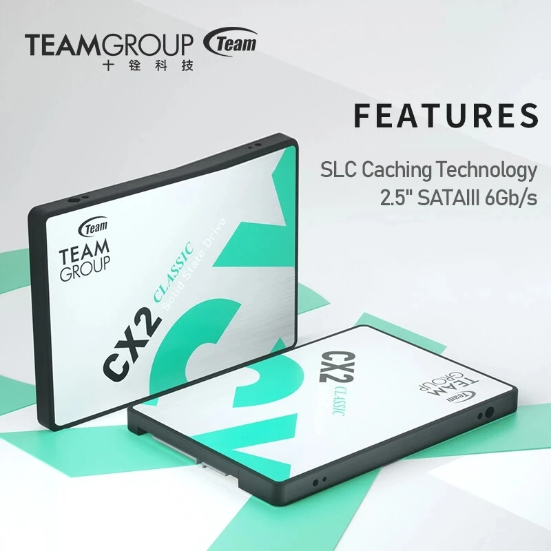 TeamGroup SSD CX2 256GB 512GB 1TB 2TB 2.5inch SATA III 3D NAND