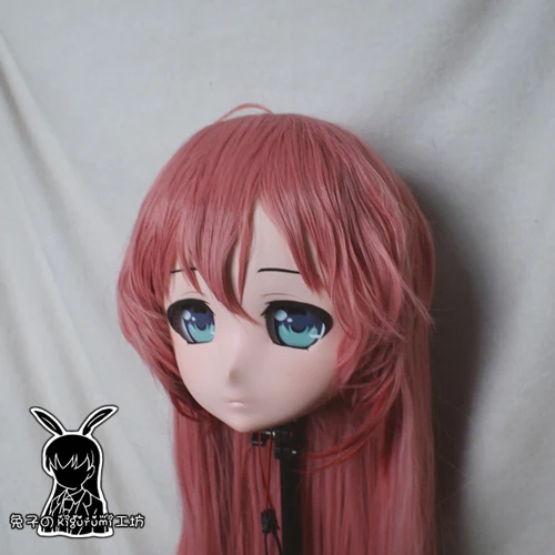 (Rb6514) qualidade artesanal feminino resina cosplay papel japonês anime icarus kigurumi crossdress boneca máscara transgênero