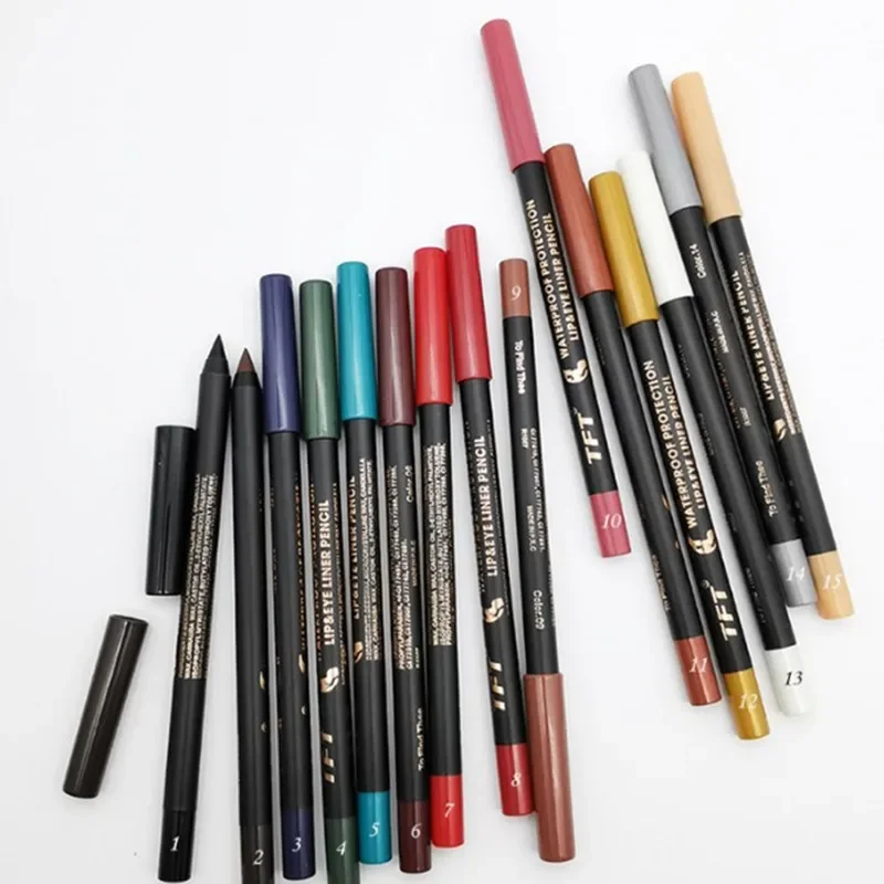 1Pc Lip Liner Fluwelen Matte Lipstick Pen Eye Make-Up Oogschaduw Pen Blijvende Waterdichte Licht Gemakkelijk Om Make-Up Wenkbrauw potlood