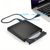 CD DVD Drive, USB 2.0 Slim Protectable External CD-RW Drive DVD-ROM  Player for Laptops Desktop PCs