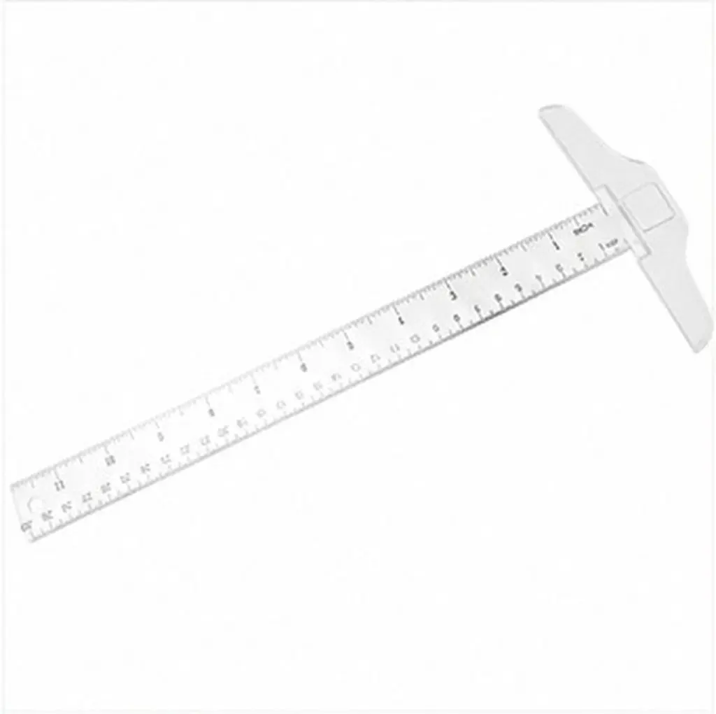 2Pcs Professional T Shape Rulers Double Scale Plastic Measuring Ruler Accurate Drafting Drawing Design Tool T Shape Ruler