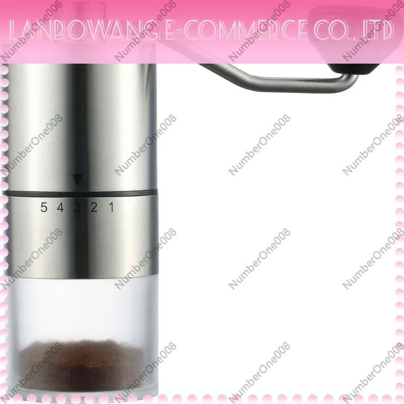 Hand Coffee Grinder with Adjustable Ceramic Burr, Portable Manual Coffee Bean Grinder for Home Travel Brewing