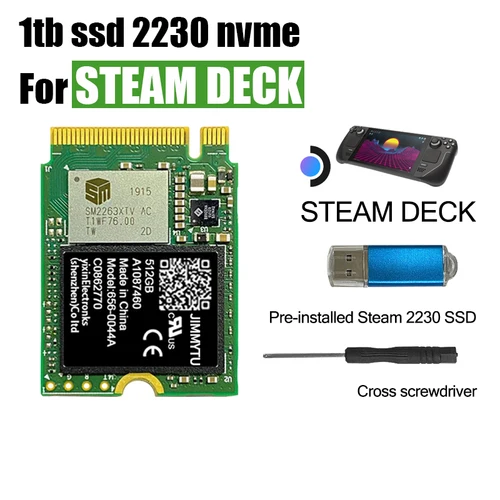 Imagen 1 del producto SSD 2230 Steam Deck Nvme M2 1tb 512gb 256gb Compatible con consola Steam Deck Pcie3x4 Alta capacidad utilizada en dispositivos compactos