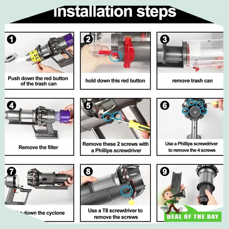 24-Hour Delivery Cyclone Baffle Bin Runner Replacement Parts Accessories Vacuum Cleaner Dust Bucket Baffle Cover