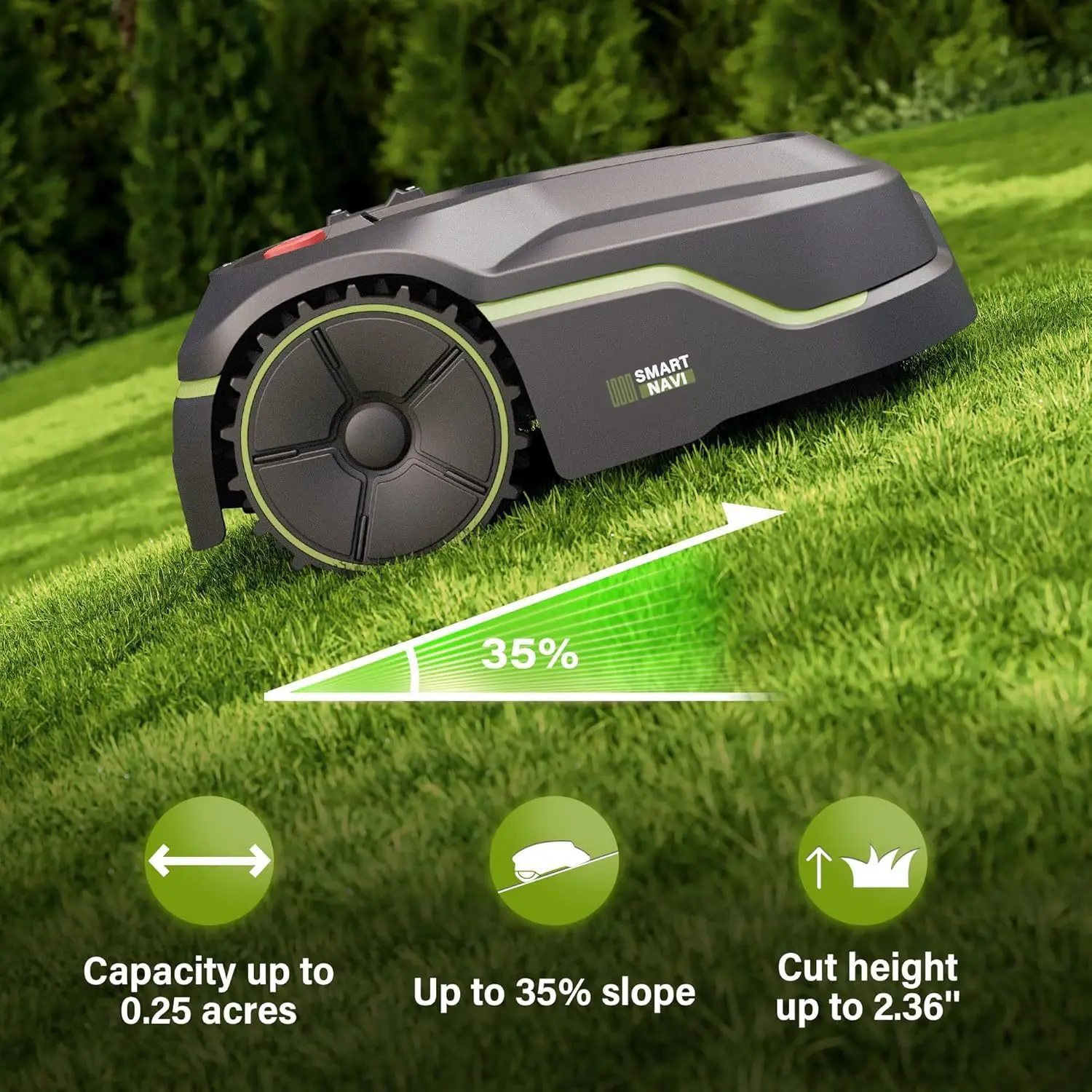 Fully Automatic Smart Robotic Lawn Mower Wireless Boundary Garden Weeder High Efficiency Home Outdoor Grass Trimmer