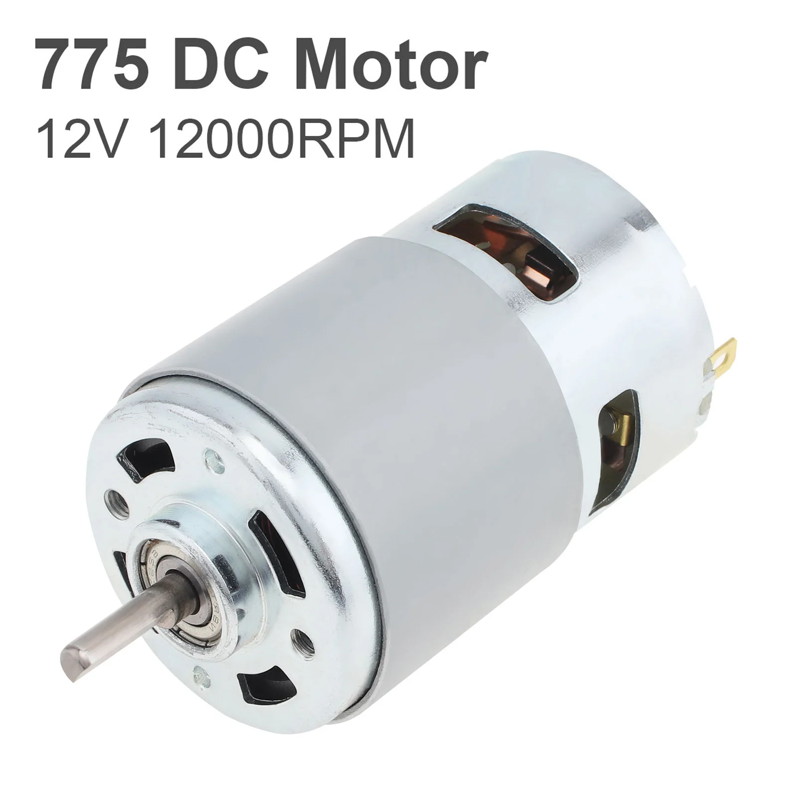 

775 DC Motor D-Shaped Shaft 12V 12000RPM High-speed Torque Motor for Drill Micro Machine /DIY Model Car with Ball Bearing