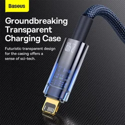 Baseus Explorer Series Auto Power-Off Fast Charging Data Cable USB For IPhone 2.4A or  Type-C For IP 20W