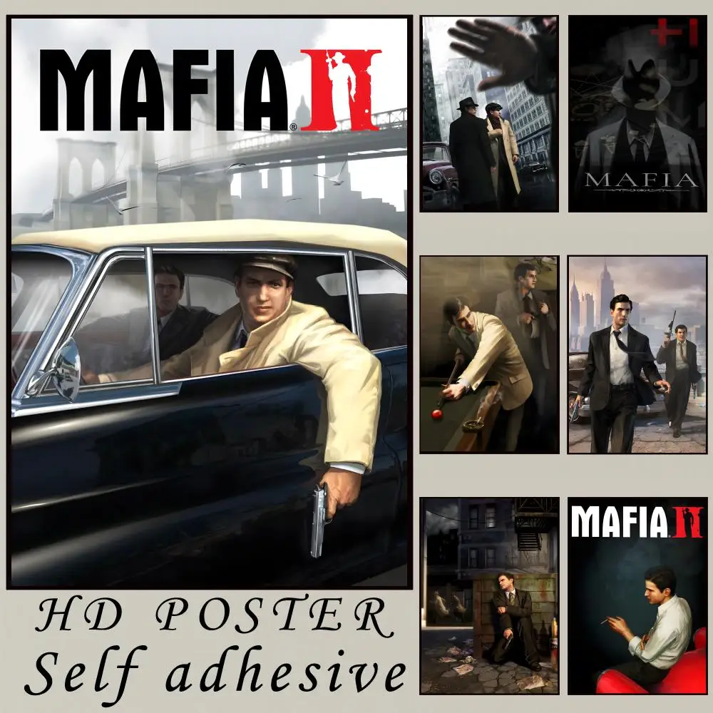 Hardcore Mafia Style Poster Room Wall Art Decor Waterproof Stickers For Home Bar Bedroom Decoration