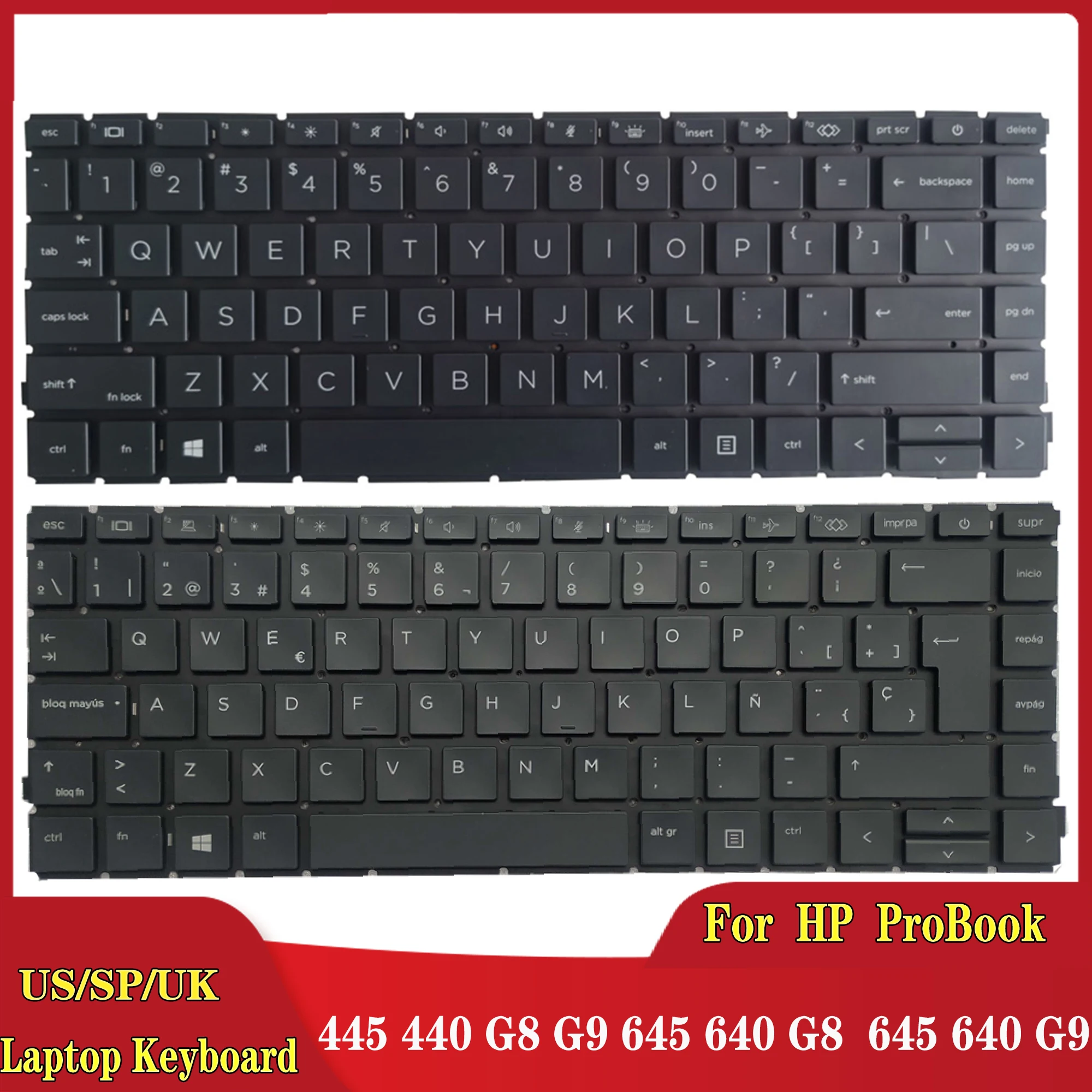 teclado portatil para hp probook eua reino unido espanhol sp latina 445 440 g8 g9 645 640 g8 elitebook 645 640 g9 novo 01