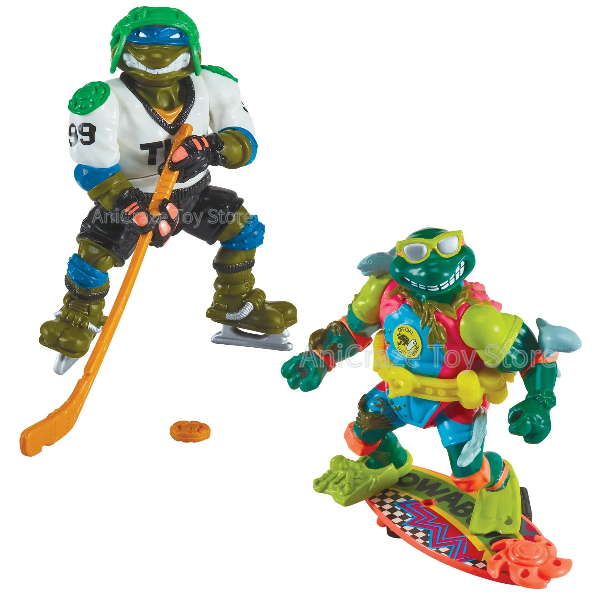 Figuras de acción de las Tortugas Ninja, Historias de las Tortugas Ninja, Figura Deportiva Básica Rahzar Michelangelo, Versión Surfing, Juguetes de Regalo