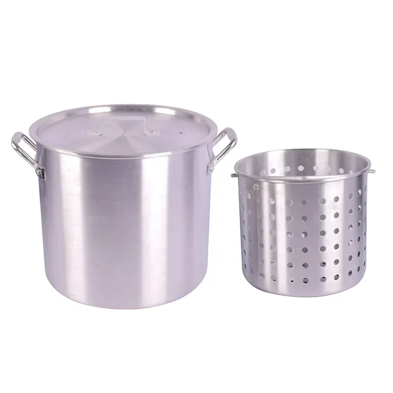 Hot Sell Aluminum Fishing Crab Cookers 21L 35L Out Door Boiling Pot Aluminum Boiling Seafood Cookers