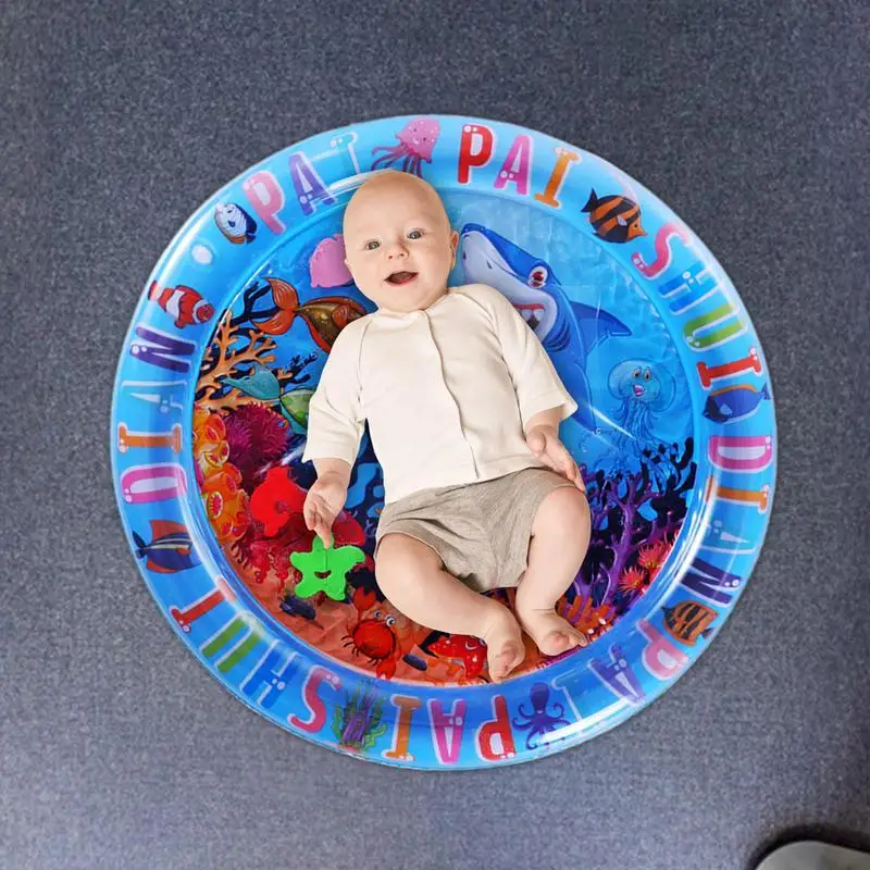 Inflatable Water Play Mat PVC Summer Cooling Sensory Playmat Tummy Time Toddler Water Pad For Kids And Pets Toys