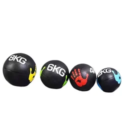 Gymnastic Fitness Power Training Workout Exercise Weighted Double Grip Rubber Slam Medicine Ball with Dual Grip Handle