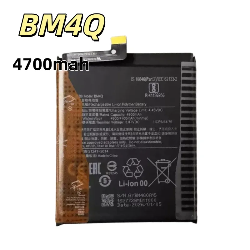 Replacement battery BM4Q for K30Pro battery mobile phone lithium support fast charging 4700mAh
