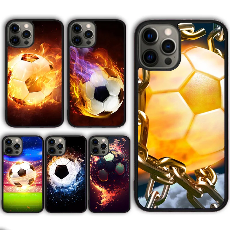 Fire Football Skeleton Soccer Ball Phone Case Cover For iPhone 15 16 14 Plus 11 12 mini 13 Pro Max Apple X XR XS max