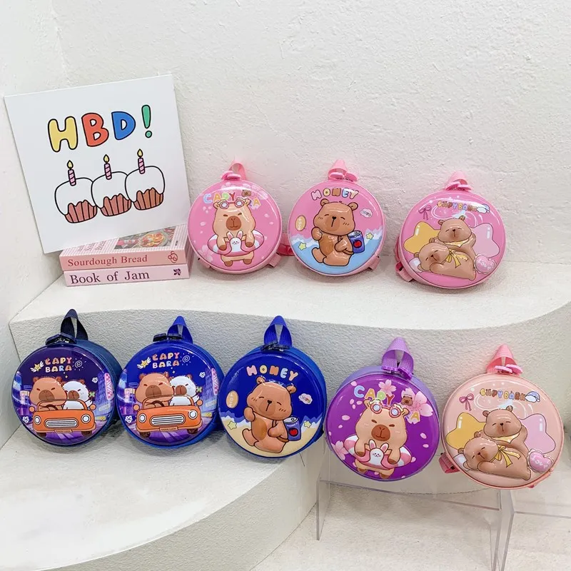 

Новая маленькая школьная сумка в твердом корпусе для детского сада, рюкзак Kapibala для мальчиков и девочек, уличные закуски, небольшой тренд рюкзака