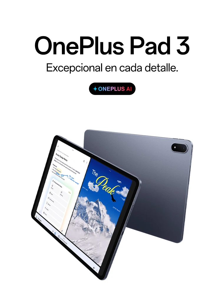 OnePlus Pad 3 versión Global tableta Snapdragon 8 Elite pantalla de 13,2 "144Hz resolución 3,4 K 8 altavoces Wi-Fi 7 Android 15