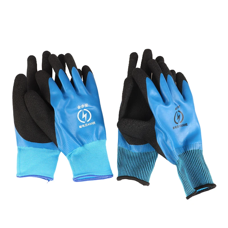 Guantes aislantes de goma para pantalla táctil, guantes industriales ultrafinos para electricista, resistentes al voltaje de 400V/1000V, 1 par