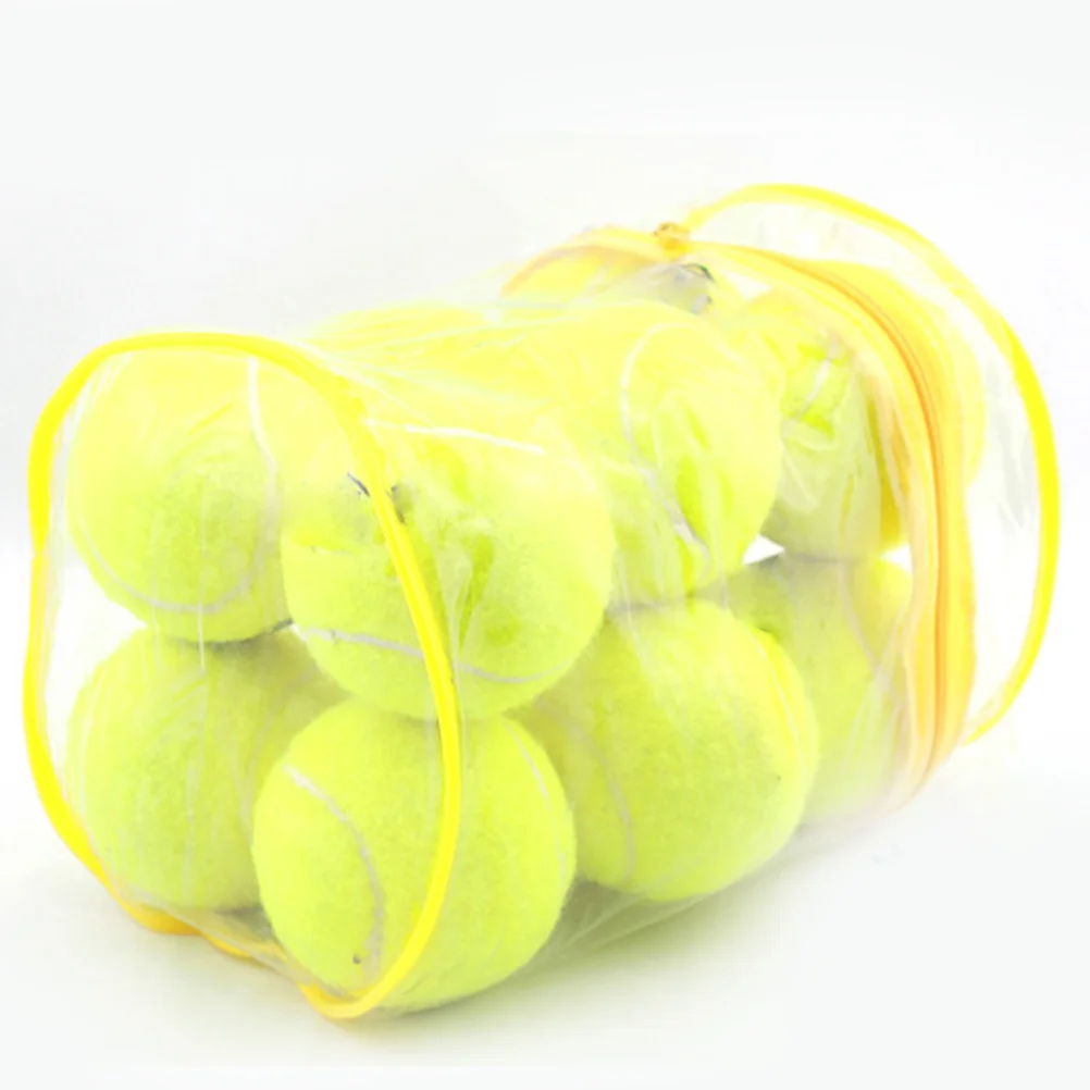 

12pcs Training Balls Durable Felt Fabric For Sports Practice Outdoor Use Regular Tennis Balls Tennis Accessory