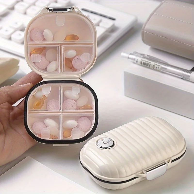Creative Pill Box Carry-On Pill Box Sealed Portable Pill Box Travel Seven Days 7 Grid Sub-Packaging Pills Sealed Storage Box