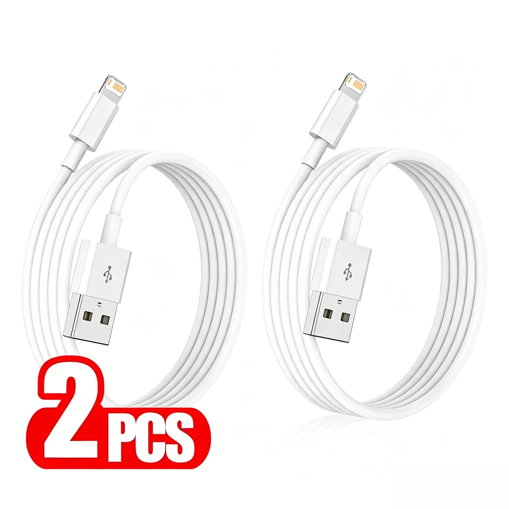 Câble de charge rapide USB, 2 pièces, pour iPhone 11 12 13 Mini 14 Pro Max X XR XS Max 6 6S 7 8 14 Plus, câble de charge rapide USB-A, ligne de données